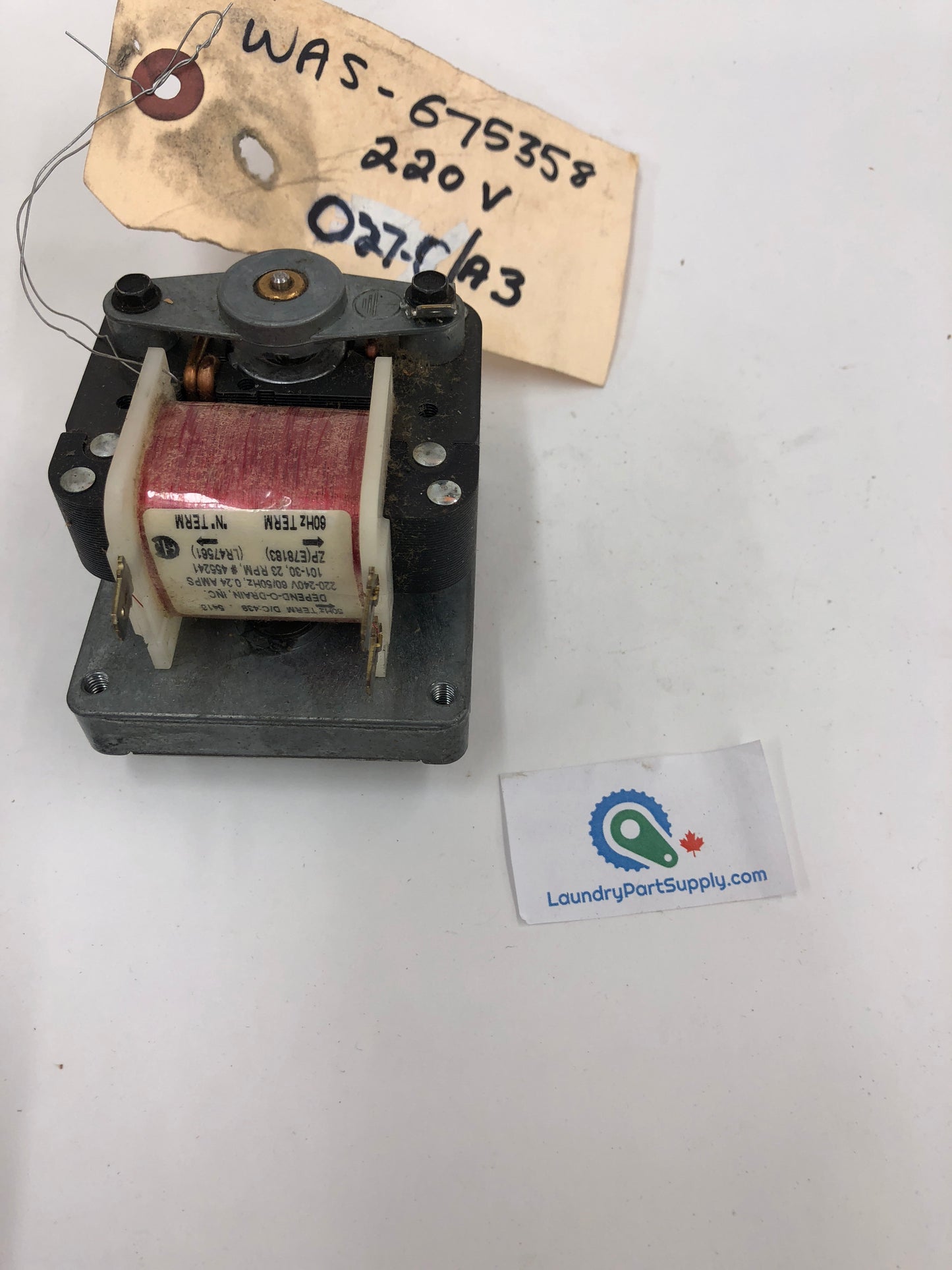 MOTOR & GEARING 220V DRAIN VALVE