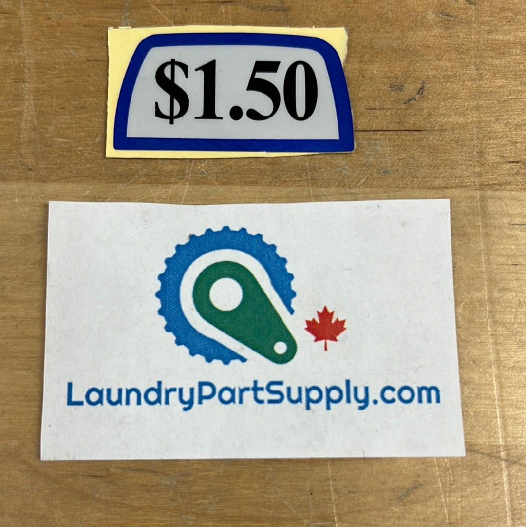 $1.50 HANDLE VEND DECAL- Each Sold Separately