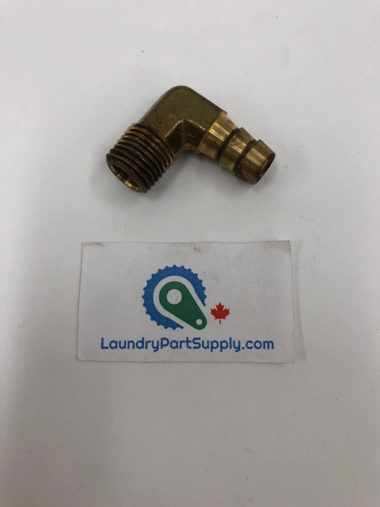 Hose Stem Elbow, 3/8 x 1/4 NPT, Brass